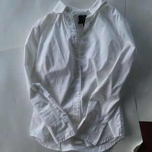 JCrew White Collard Button Up